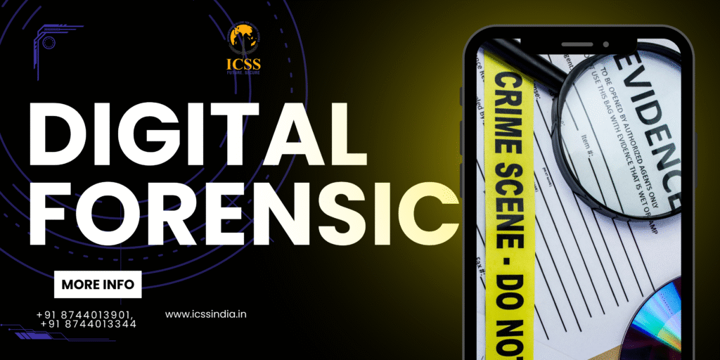 Digital forensics investigator analyzing multiple computer screens displaying code, data recovery processes, and cyber investigation tools, illustrating the high-tech process of uncovering digital evidence to solve cybercrimes